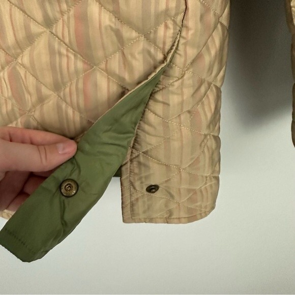Barbour Muted Stripe Quilted Jacket Size 6 - Picture 9 of 15